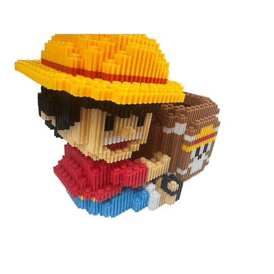 ARMABLE 3D MICRO BLOCKS LUFFY PORTA LAPIZ 15CM
