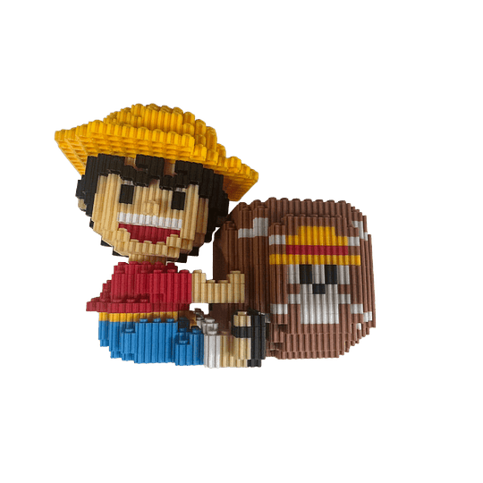 ARMABLE 3D MICRO BLOCKS LUFFY PORTA LAPIZ 15CM