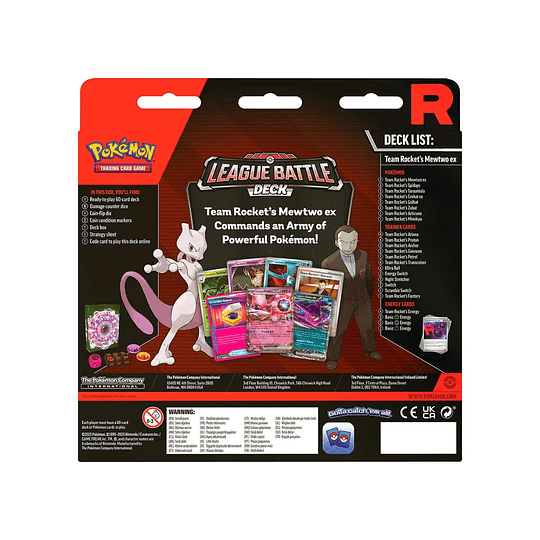 POKEMON TEAM ROCKET MEWTWO EX LEAGUE BATTLE DECK INGLES