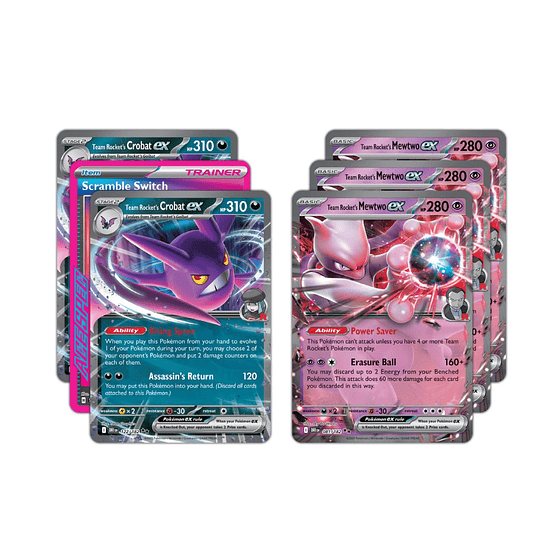 POKEMON TEAM ROCKET MEWTWO EX LEAGUE BATTLE DECK INGLES
