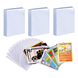 100 Fundas Protectoras Cartas Tcg Ajuste Perfecto 66x91mm