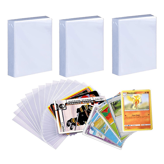 100 Fundas Protectoras Cartas Tcg Ajuste Perfecto 66x91mm