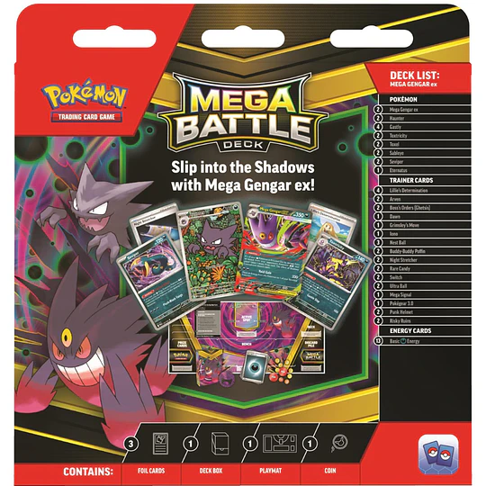 POKEMON PACK 2 MAZOS MEGA GENGAR EX Y DIANCIE EX ESPAÑOL