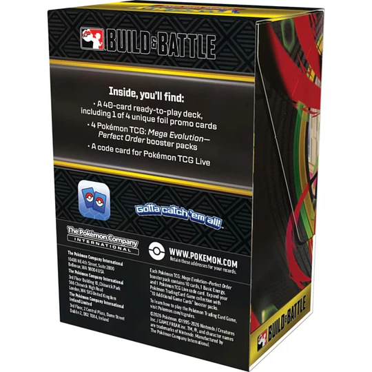 CARTAS POKEMON BUILD AND BATTLE PERFECT ORDER BOX INGLES