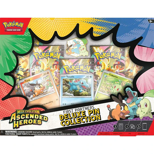 CARTA POKEMON FIRST PARTNERS DELUXE PIN ASCENDED HEROES INGLES