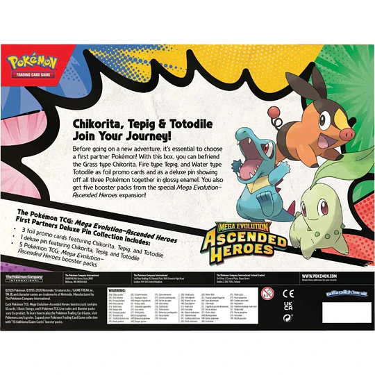 CARTA POKEMON FIRST PARTNERS DELUXE PIN ASCENDED HEROES INGLES