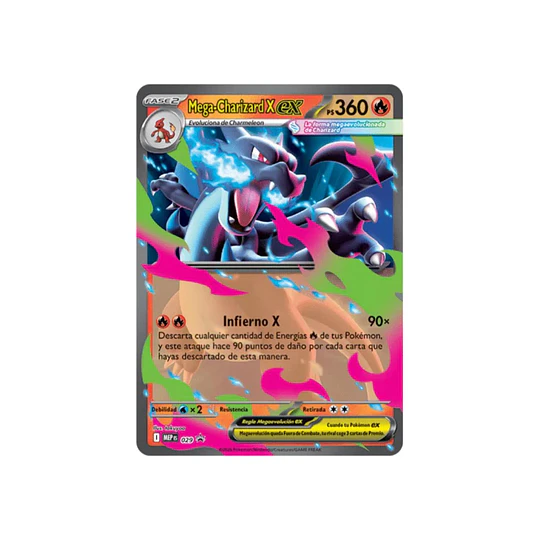 CARTAS POKEMON MEGA CHARIZARD X EX TIN INGLES