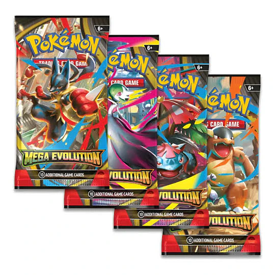 CARTAS POKEMON PACK 4 SOBRES - 2 DESTINED Y 2 MEGAEVOLUTION ESPAÑOL