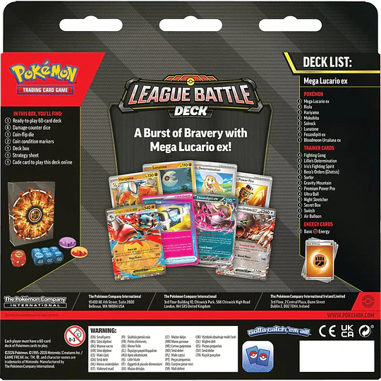CARTAS POKEMON MAZO MEGA LUCARIO EX INGLES