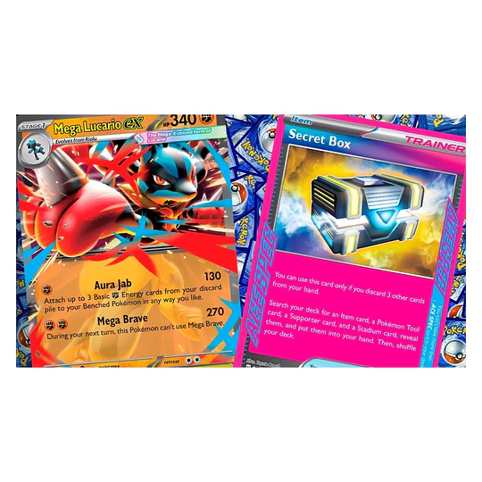 CARTAS POKEMON MAZO MEGA LUCARIO EX INGLES