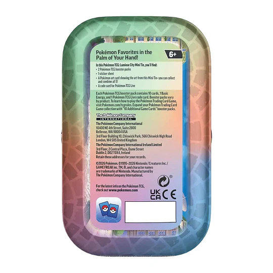 CARTAS POKEMON PACK 10 MINITIN LUMIOSE CITY INGLES