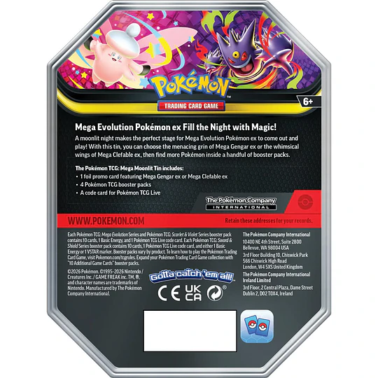 PACK 2 TIN MEGA GENGAR EX Y CLEFABLE EX INGLES