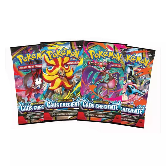 CARTAS POKEMON PACK 4 SOBRES CHAOS RISING INGLES