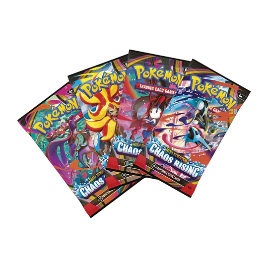 CARTAS POKEMON PACK 4 SOBRES CHAOS RISING INGLES