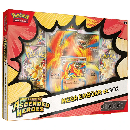 CARTAS POKEMON PACK 3 BOX ASCENDED HEROES MEGA EX INGLES