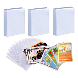 300 Fundas Protectoras Cartas Tcg Ajuste Perfecto 66x91mm