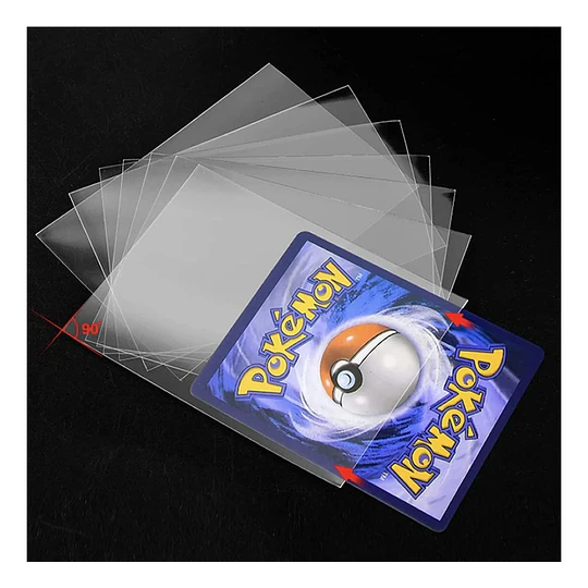100 Fundas Protectoras Cartas Tcg Ajuste Perfecto 66x91mm