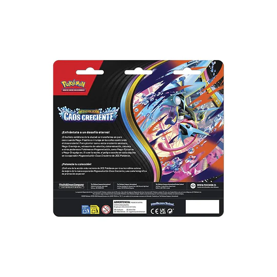 CARTAS POKEMON BLISTER 3P CAOS CRECIENTE ESPAÑOL