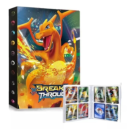 ALBUM CARTAS POKEMON CHARIZARD 240 MAS 20 CARTAS HOLO O REVERSE