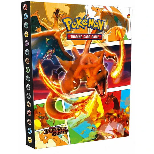 ALBUM CARTAS POKEMON CHARIZARD 240 MAS 20 CARTAS HOLO O REVERSE