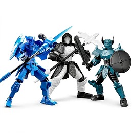 PACK 3 GERREROS FIGURAS DE ACCION 15 CM ARTICULADAS
