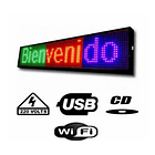 Letrero led publicitario luminoso wifi 1 metro x 20 cm tricolor 810 1