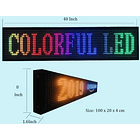 Letrero led publicitario luminoso wifi 1 metro x 20 cm tricolor 810 3