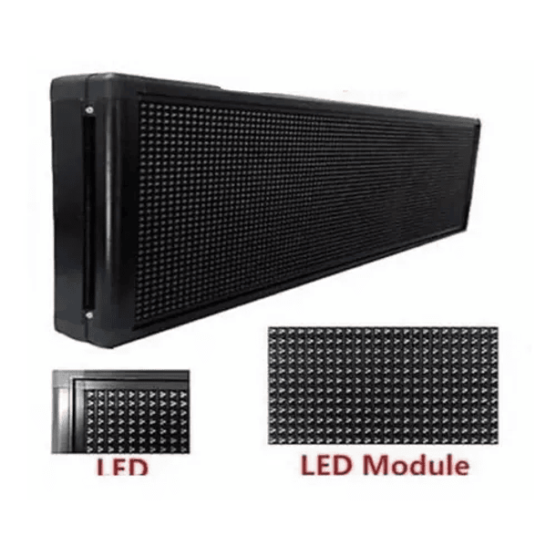 Letrero led publicitario luminoso wifi 1 metro x 20 cm tricolor 810 4