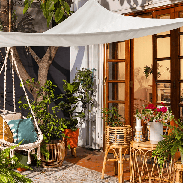 Toldo vela blanca 3x3x3 1386-1 4