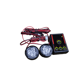 Foco led neblinero estroboscopica emergencia policial seguridad 12vts rojo y azul 551