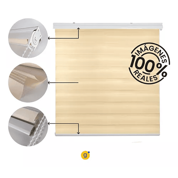 Cortina 150x180 duo marfil 1376-2 2