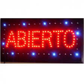Letrero abierto 