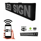 Letrero led wifi color Blanco 2 mts x 40cm alto brillo   1