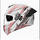 CASCO ABATIBLE CON MICA Y GAFA COLOR ROSADO  1