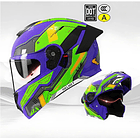 CASCO ABATIBLE CON MICA Y GAFA CERTIFICADO DOT  1