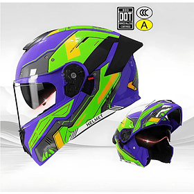 CASCO ABATIBLE CON MICA Y GAFA CERTIFICADO DOT 
