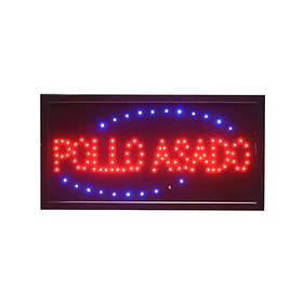 Letrero led luminoso pollo asado bajo consumo 