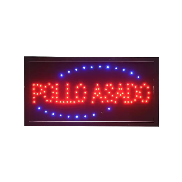 Letrero led luminoso pollo asado bajo consumo  1