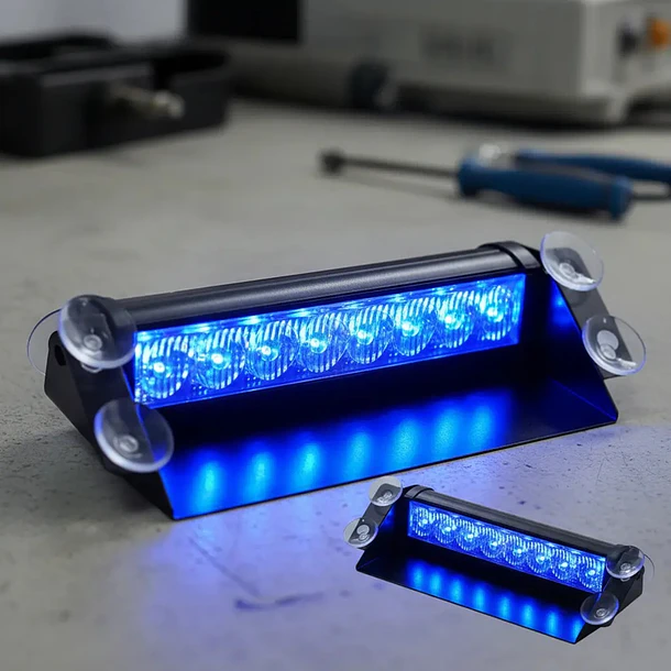 baliza parabrisa led azul  1