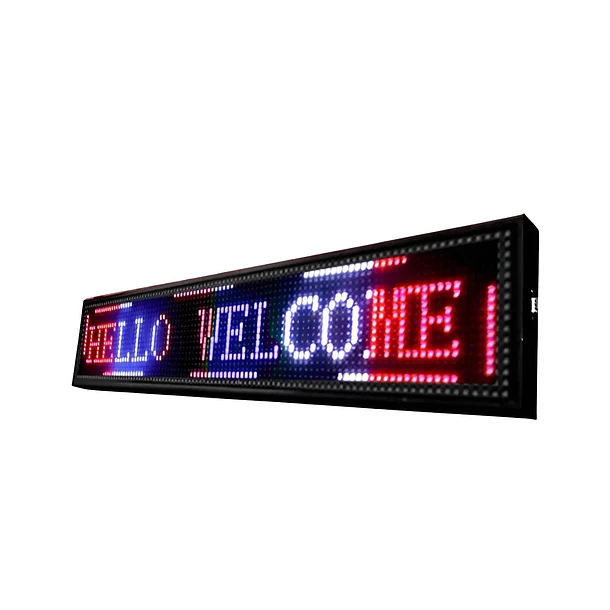 Letrero led publicitario luminoso wifi 1 metro x 20 cm tricolor 810 1