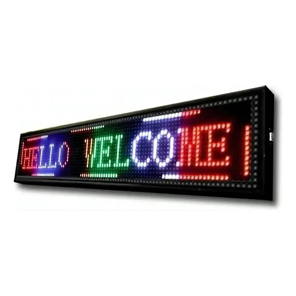 Letrero led publicitario luminoso wifi 1 metro x 20 cm tricolor 810 3