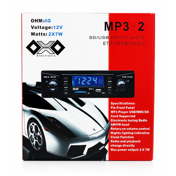 Radio Auto MP3-2 SD/USB Mp3 player AM/FM Radio 3