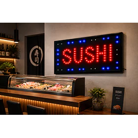 letrero led sushi 48x25cm bajo consumo 