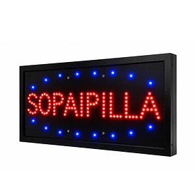 letrero led sopaipilla 48x25x3cm de bajo consumo 