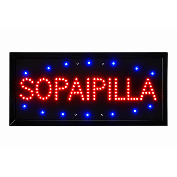 letrero led sopaipilla 48x25x3cm de bajo consumo  2
