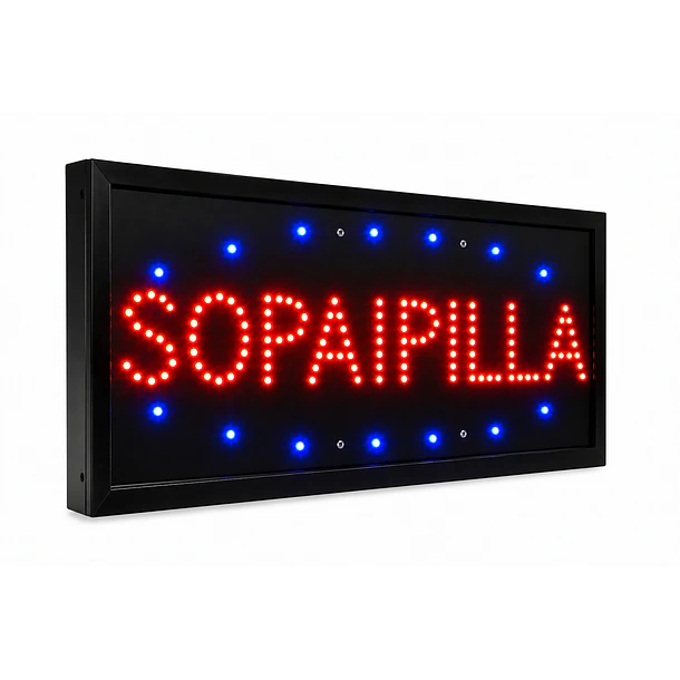 letrero led sopaipilla 48x25x3cm de bajo consumo  3