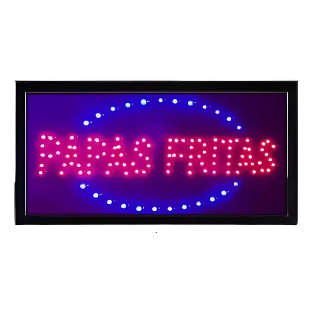 letrero led papas frita bajo consumo publicidad  3