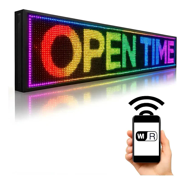 Letrero led wifi multicolor de 130x20x5cm  6