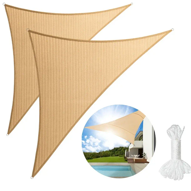 Toldo vela triangular 4x4x4 metros  5