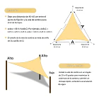 TOLDO VELA TRIANGULAR 5X5X5 METROS  8